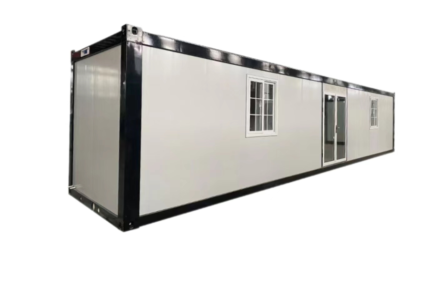 Tilpasset 20 fots fast containerhus med gulv-til-tak-vindu Tilpasset 20 fots fast containerhus med gulv-til-tak-vindu