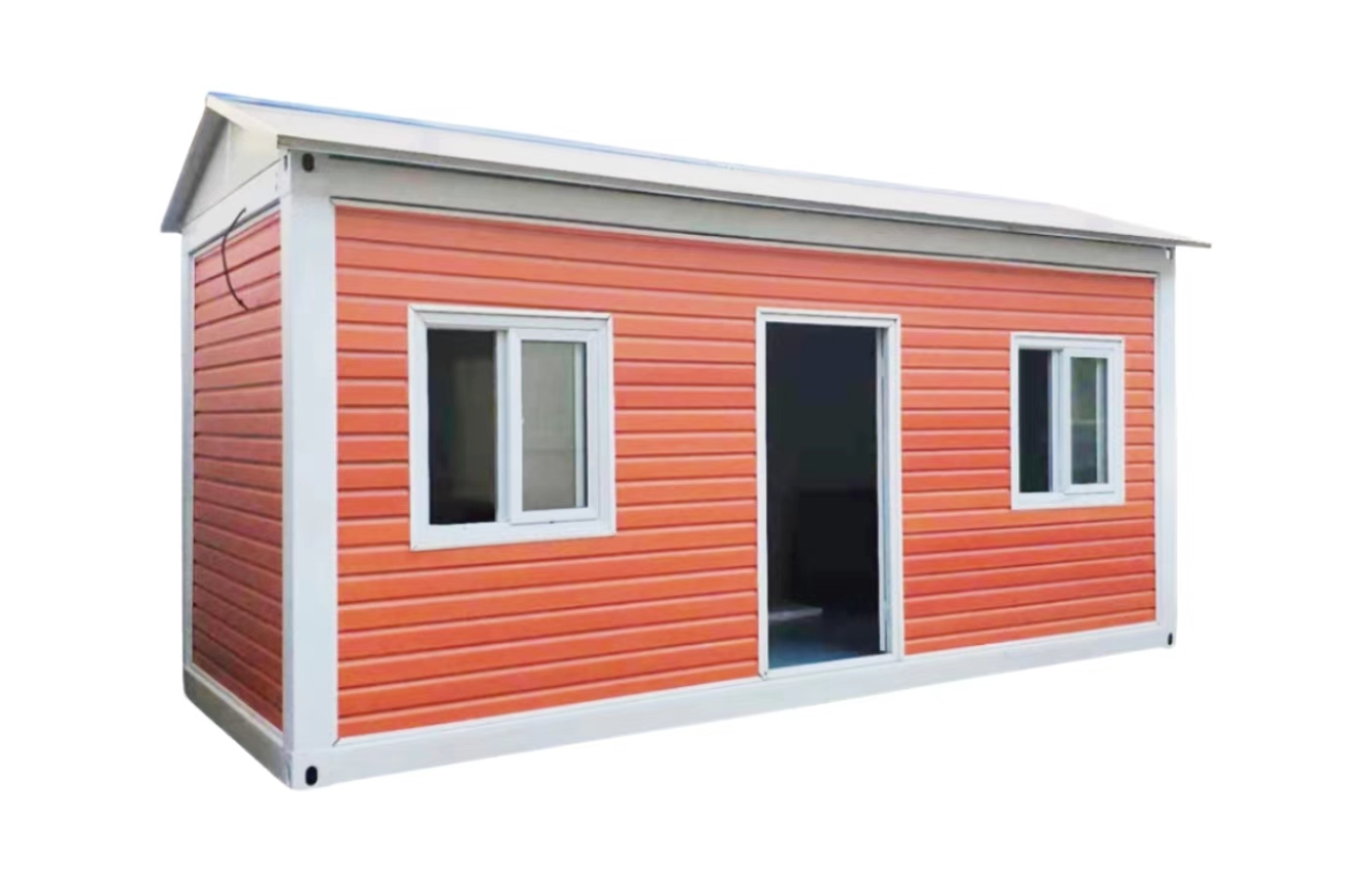 Tilpasset 20 fots fast containerhus med gulv-til-tak-vindu Tilpasset 20 fots fast containerhus med gulv-til-tak-vindu