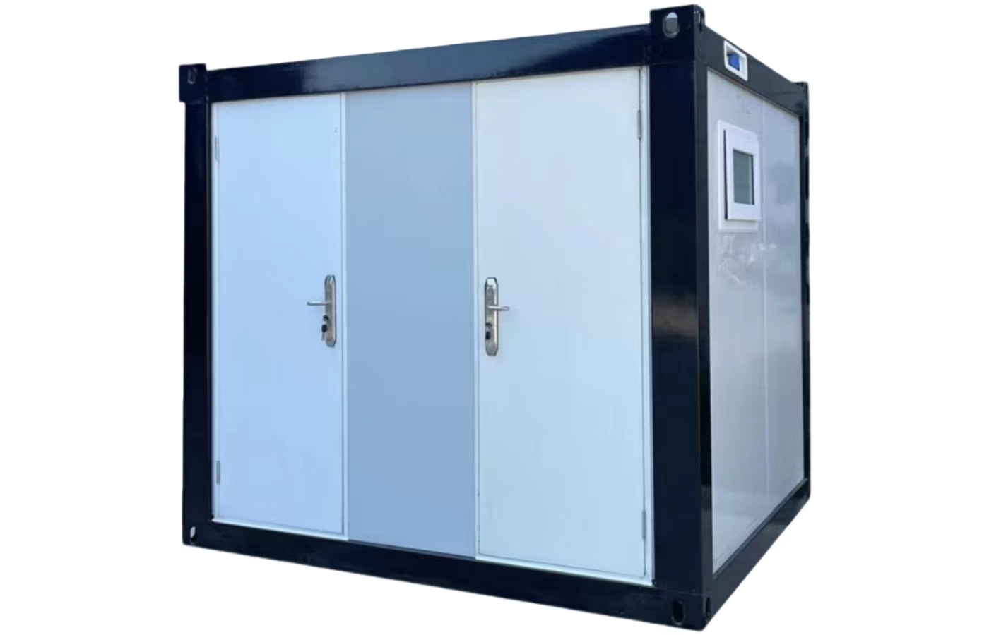 Tilpasset 20 fots fast containerhus med gulv-til-tak-vindu Tilpasset 20 fots fast containerhus med gulv-til-tak-vindu