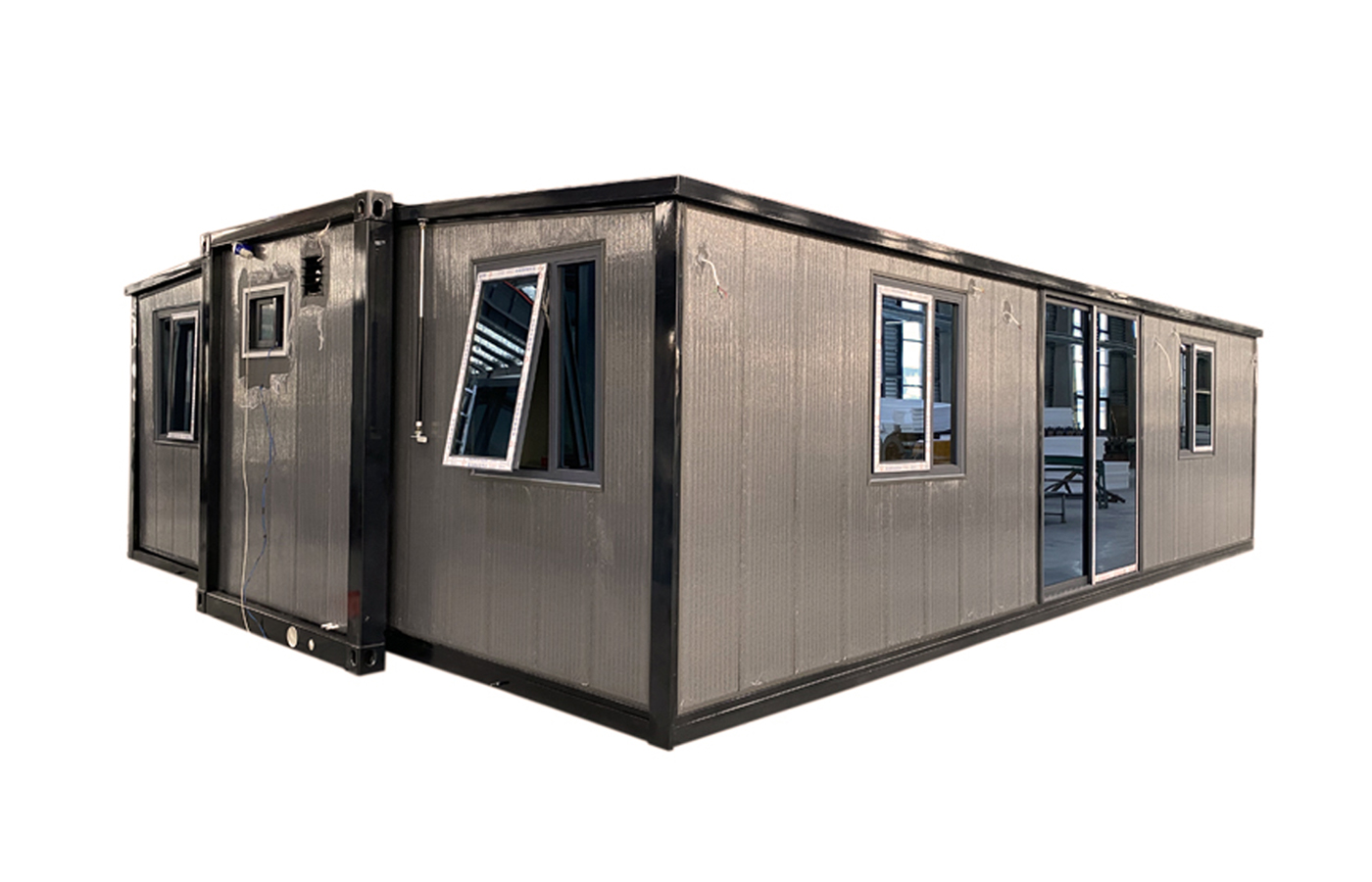 40 fot høy luksus tilpasset 30 fot utvidbar beholder med utvendig metallplate